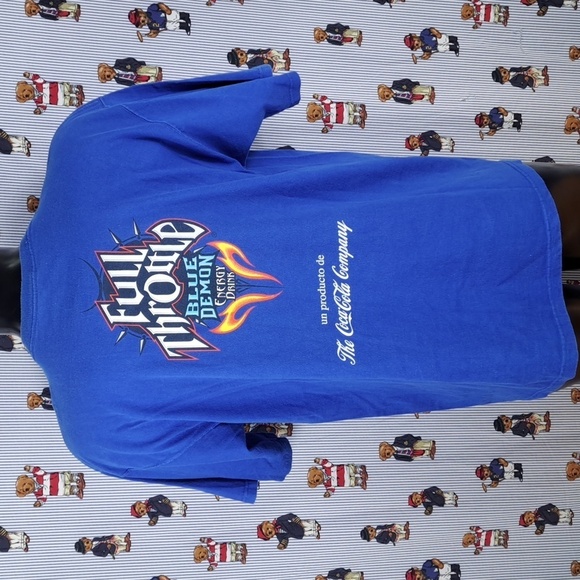 Rare Blue Demon Full Throttle Energy promo double-sided graphics XL t-shirt - Picture 4 of 7